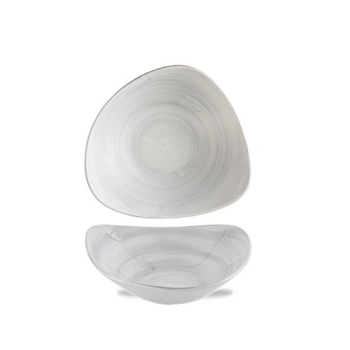 Schaal driehoekig afm. 23.5cm Churchill Stonecast Canvas Grey