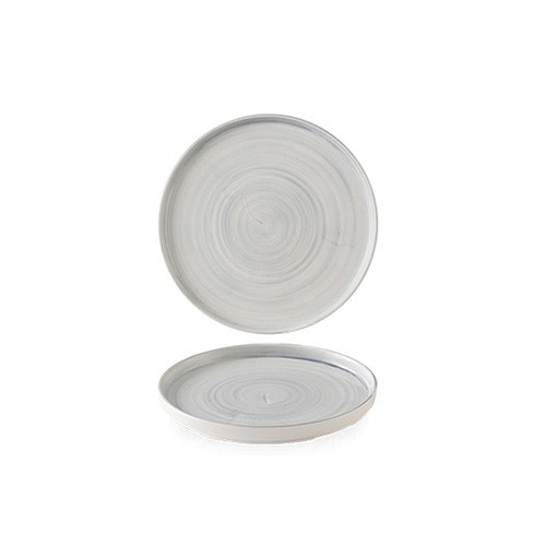 PLAQUE DIAM. 21CM. TOILE CHURCHILL GRISE