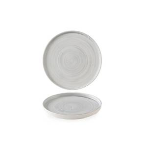 PLAQUE DIAM. 21CM. TOILE CHURCHILL GRISE