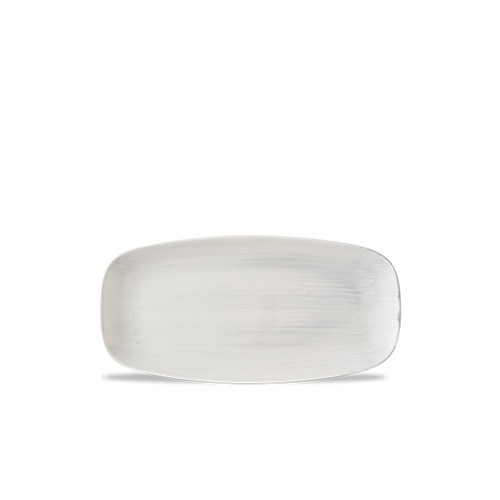 LÄNGLICHE TELLERGRÖSSE FÜR KÖCHE. 29,8 x 15,3 cm. CHURCHILL STONECAST CANVAS GRAU