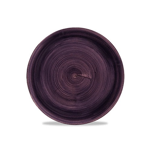 PAAR PLATTENDURCHM. 26 cm. CHURCHILL STONECAST PATINA DUNKELVIOLETT
