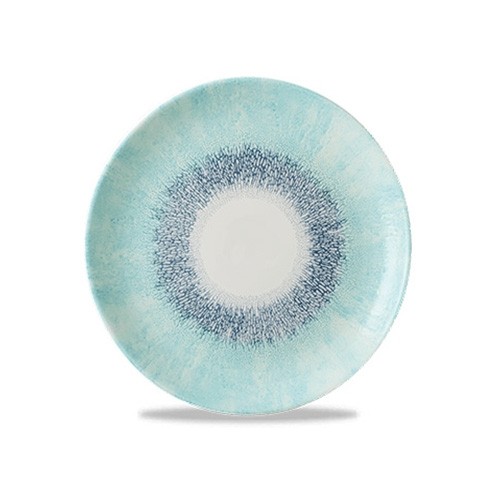 PLAQUE DE COUPLAGE DIAM. 28,8 CM. STUDIO PRINTS FUSION AIGUE-MARINE BLEU CHURCHILL