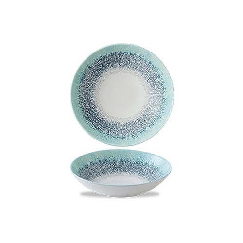 COUPE SCALE DIAM. 18.2CM. STUDIO PRINTS FUSION AQUAMARINE BLUE CHURCHILL