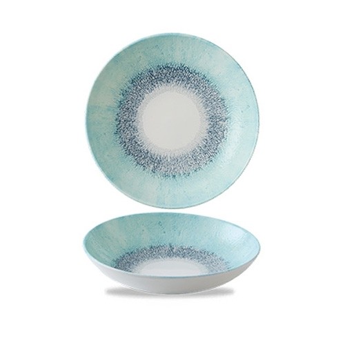 Coupeschaal diam. 24,8cm. Studio Prints Fusion Aquamarine Blue Churchill