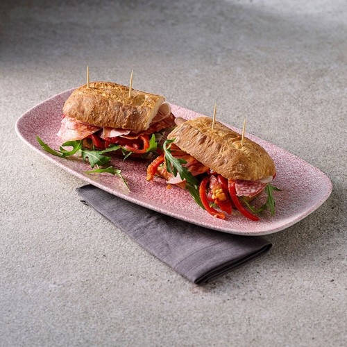 PLAQUE DE COUPLAGE DIAM. 28,8 CM. CHURCHILL RAKU QUARTZ ROSE ROSE