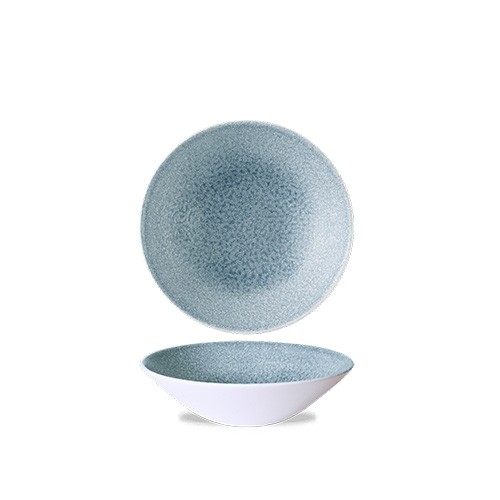COUPE BOL RAKU COULEUR BLEU TOPAZE DIAM. 19,6 CM. CHURCHILL
