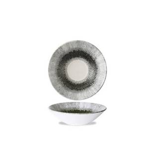 PLAT COUPE RAKU COULEUR QUARTZ NOIR DIAM. 19,6 CM. CHURCHILL