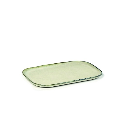 PLATTE 3M RECHTECKIG ABM. 14X10CM. HG. 1,4 cm. FARBE OFFWHITE LA NOUVELLE TISCH MERCI SERAX