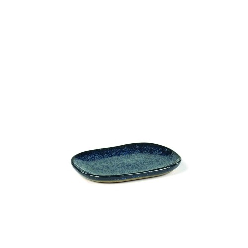PLATTE 4S RECHTECKIG AMF. 10X6CM. HG. 0,6 cm. FARBE BLAU/GRAU LA NOUVELLE TISCH MERCI SERAX