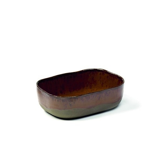 Bord 6m xdiep afm. 14,5x10,5cm HG. 4,5cm. kleur ochre/brown la nouvelle table merci