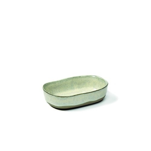 ASSIETTE 8S PROFONDE DIM. 9.8X6.5CM HG. 2.5CM. COULEUR BLANC CASSÉ LA NOUVELLE TABLE MERCI SERAX