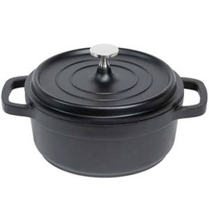FRYING PAN WITH LID DIA. 28CM. CAPACITY 6.8LTR. EGO ALUMINIUM MATT BLACK ALUMINIUM