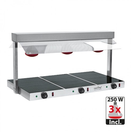 HEATING PLATE W/BRIDGE 3/1-GN STAINLESS STEEL DIM. 55X109X57CM. 230V/1530W CATERCHEF