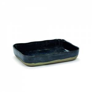 Ovenschaal 10 afm. 30,1x22,3cm. HG. 5,5 cm. kleur darkblue la nouvelle table merci Serax