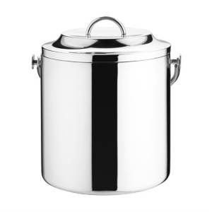 ICE BUCKET W/LID CA. 3.3LTR. DIAM. 18CM. HG W. 23CM. STAINLESS STEEL