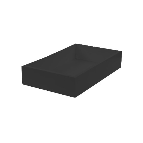 Presentatiebak gn 1/2-16cm. diep eikenhout zwart
