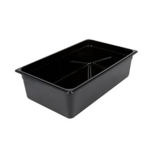 Gastronorm container polycarbonate black without lid GN 1/1-150mm deep