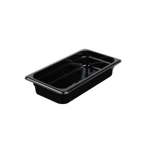 Gastronormbak polycarbonaat zwart zonder deksel gn 1/3-65mm. diep
