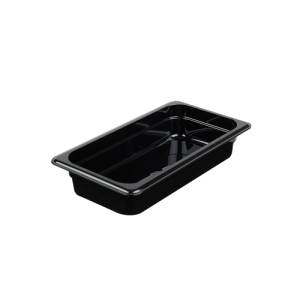 Gastronorm container polycarbonate black without lid GN 1/3-65mm deep