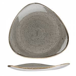 Bord driehoekig kleur Peppercorn Grey afm. 22,9cm. Churchill Stonecast