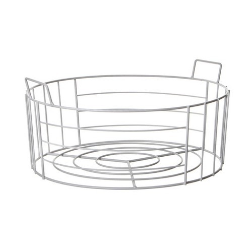 Draadmand diam. 40x(h)15,5cm. groot metaal wit