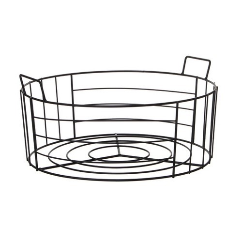 Draadmand diam. 40x(h)15,5cm. groot metaal zwart