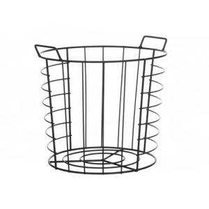 Draadmand diam. 30x(h)25cm. groot metaal zwart