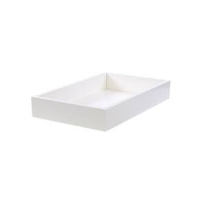 Presentatiebak hout gn 1/2-8,5cm. diep afm. 32,5x26,5x8,5cm. "food safe" wit (op=op)