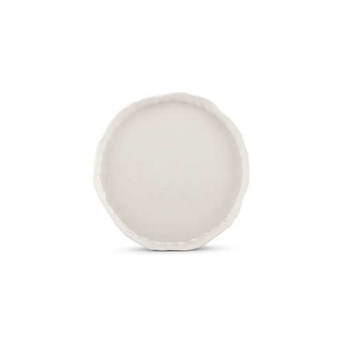 FLACHER TELLER, DURCHMESSER 28 CM. WEISSER ARTE-CHIC