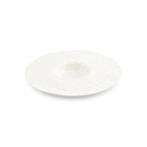 PLAQUE PROFONDE DIAM. 32,5 CM. BLANC ART CHIC