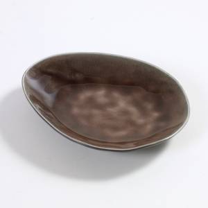 TELLER OVAL S GRÖSSE. 15X12CM. FARBE BRAUN PURE VON PASCALE NAESSENS SERAX