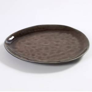 TELLER OVAL L-GRÖSSE. 28X24CM. FARBE BRAUN PURE VON PASCALE NAESSENS SERAX