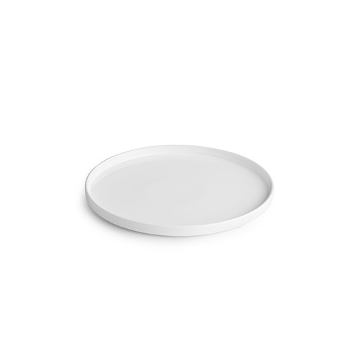 ASSIETTE PLATE.DIAM 28.5CM. VERSO BLANC CHIC
