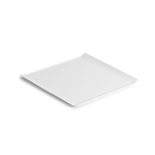 ASSIETTE FORMAT PLATE. 24X24CM. VERSO BLANC CHIC