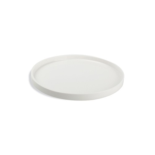 PLAQUE PLATE DIAM. 24CM. HG T 2CM. VERSO BLANC CHIC