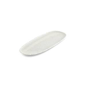 TAILLE DU PLAT DE SERVICE. 34X14,5CM. HG T. 2,5 cm FILO BLANC F2D