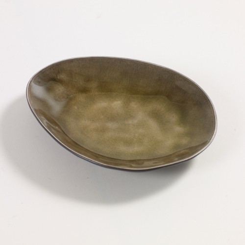 ASSIETTE OVALE S DIM. 15X12CM. COULEUR VERT PUR PAR PASCALE NAESSENS SERAX