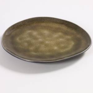 ASSIETTE OVALE M DIM. 20X17CM. COULEUR VERT PUR PAR PASCALE NAESSENS SERAX