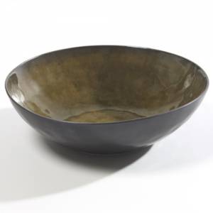 Serveerschaal rond diam. 26cm. hgt. 8,4cm. kleur groen Pure by Pascale Naessens Serax