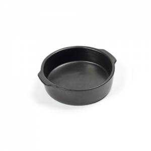 Ovenschaal rond s diam. 16cm. hgt. 4cm. kleur zwart Pure by Pascale Naessens Serax