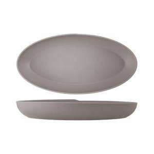 PLAT OVALE COPENHAGUE DIMENSIONS. 55X27,5CM. MÉLAMINE COULEUR MARRON