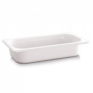 Buffetschaal diep gn 1/4 h. 6,5cm. melamine kleur wit