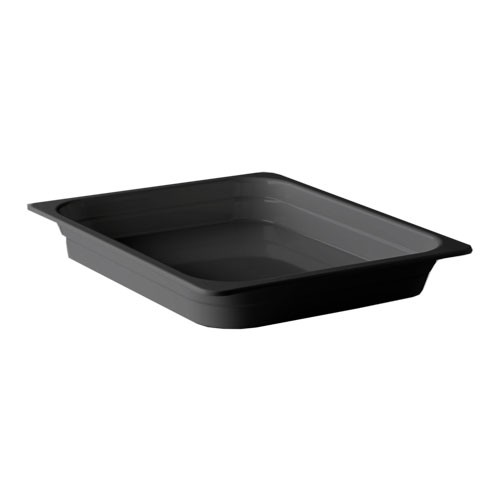 Buffetschaal diep gn 1/2 h. 2cm. melamine kleur zwart