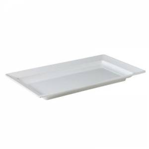 Buffetschaal rechthoekig afm. 21x30cm. h. 3cm. melamine kleur wit