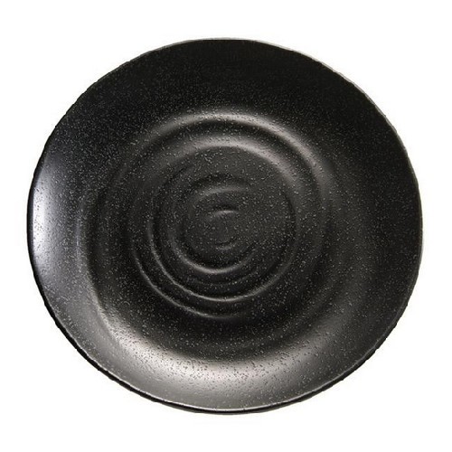 BOWL/PLATE DIAM. 28X(H)3CM. MELAMINE COLOR BLACK ZEN