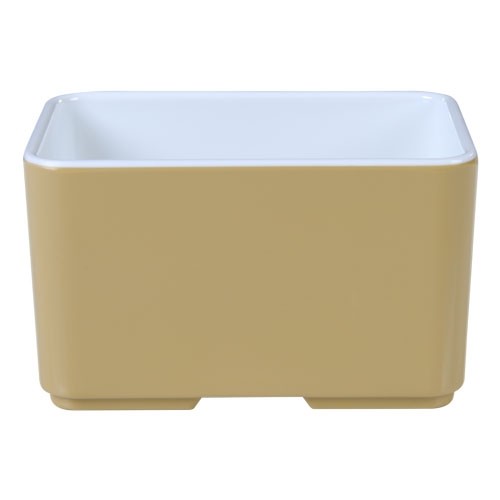 Bakje halfhoog afm. 10,5x7x6,3cm. kleur champagne melamine CUBE