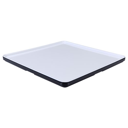 PLATEAU NIEDRIGE DIM. 21X21X1,4CM. FARBE SCHWARZER MELAMINWÜRFEL