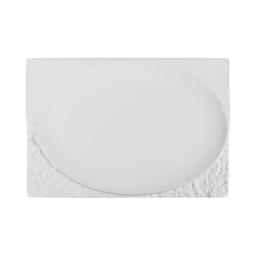 PLATTENTERRA-ABMESSUNGEN. 27 x 18 cm. FARBE WEISS NOVA