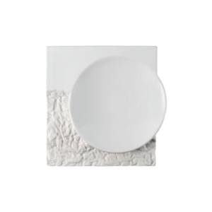 Bord Terra afm. 20x20cm. hgt. 3cm. kleur wit Nova