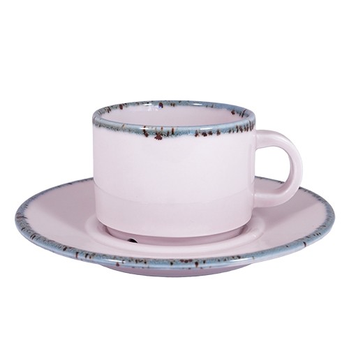 COFFEE SAUCER 2.5 DIAM. 15CM. OCEAN. COLOR PEACEFUL PINK NOVA